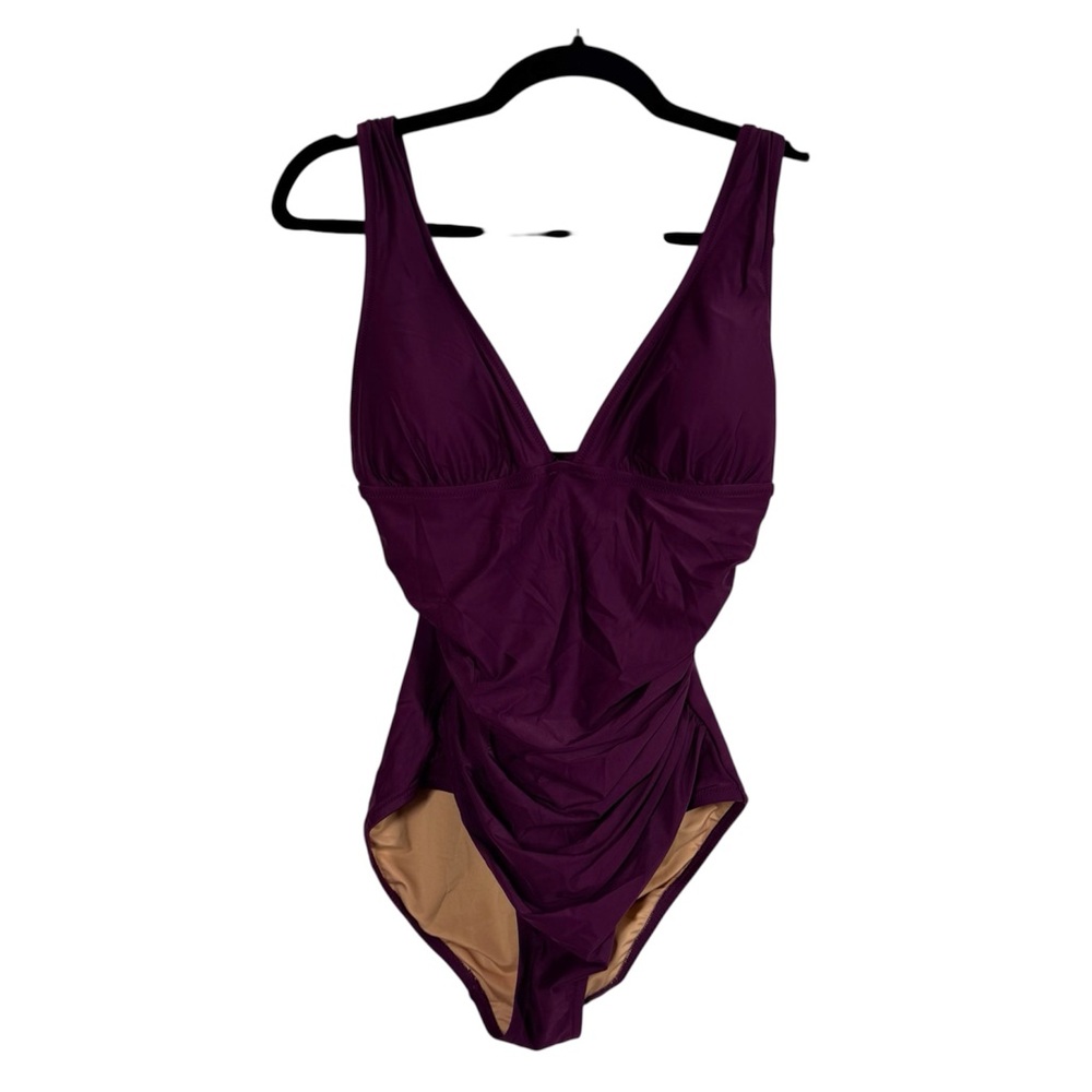 J. Crew Swimsuit Ruched Slimming High Cut One Piece